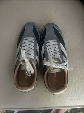 Tretorn Baby Blue and Navy with Pink Accents Women’s Sneaker